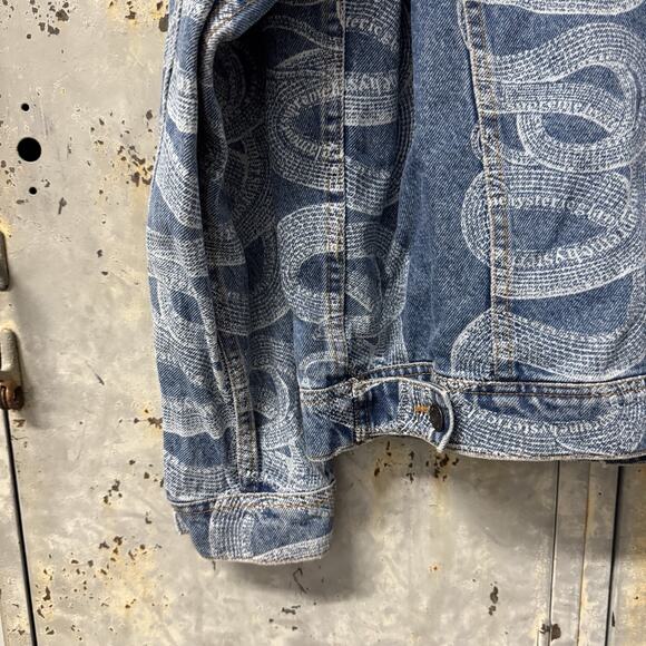Hysteric Glamour x Supreme Denim Snake Trucker Jacket Blue Medium SS21 - Picture 7 of 10